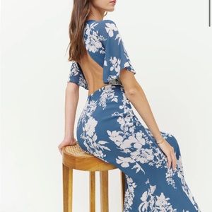 Reformation Carletta Dress Cyanotype NWOT